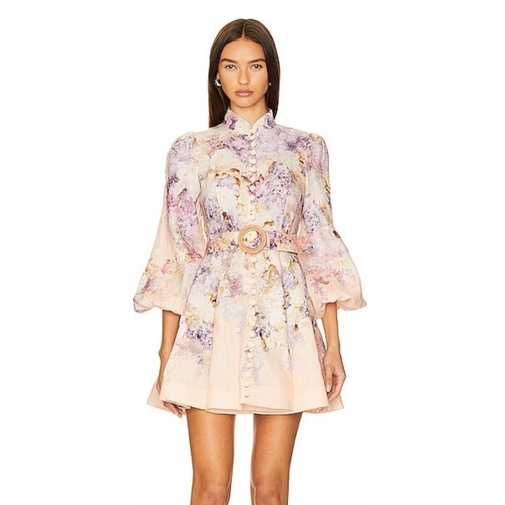 NWT Lyrical Floral Button-Front Minidress (Dreamy Floral)